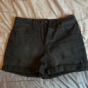 Classic Black Denim Shorts for Women